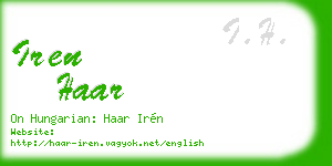 iren haar business card
